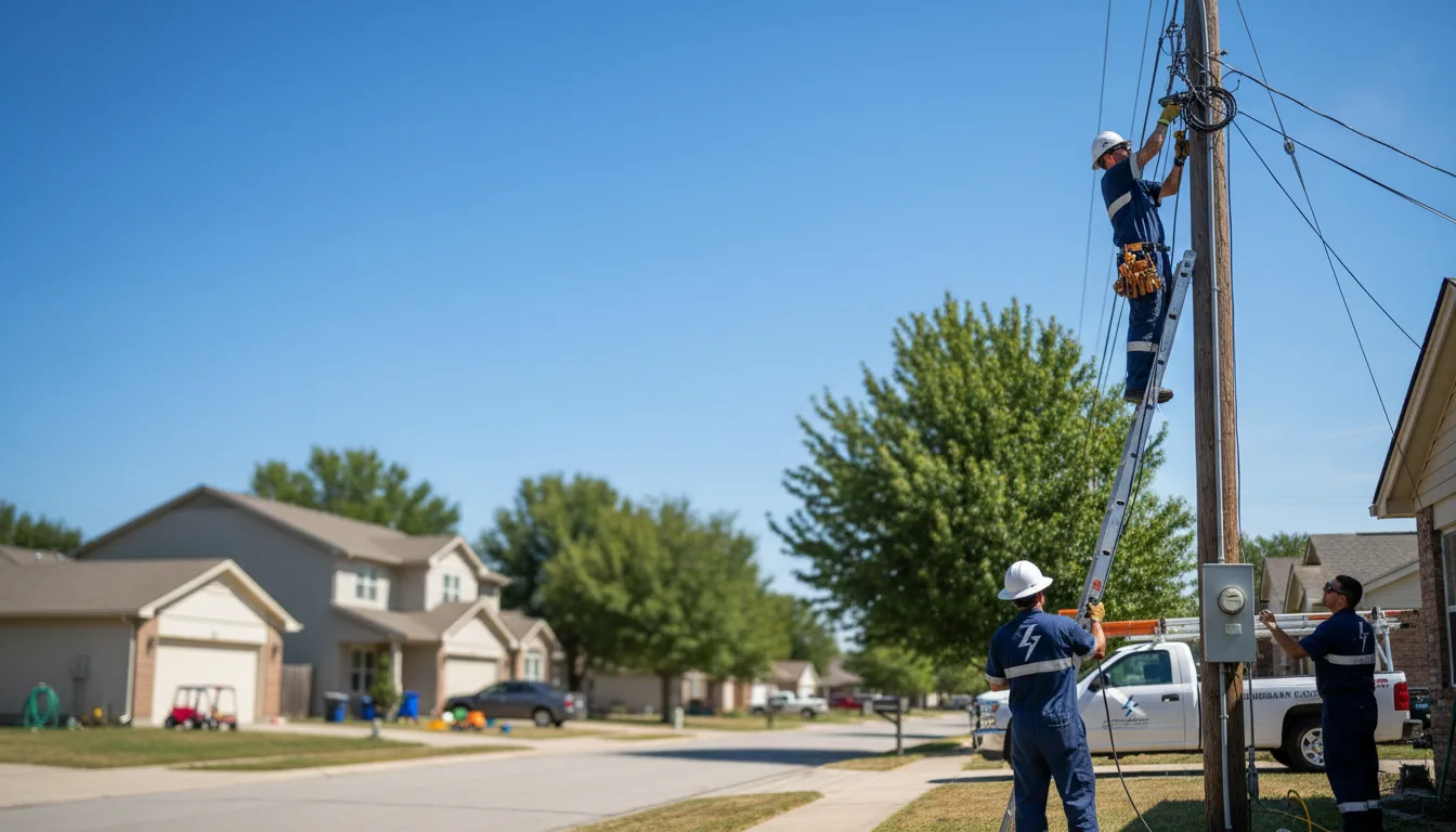 Residential electrician providing installation services in Lowden, IA